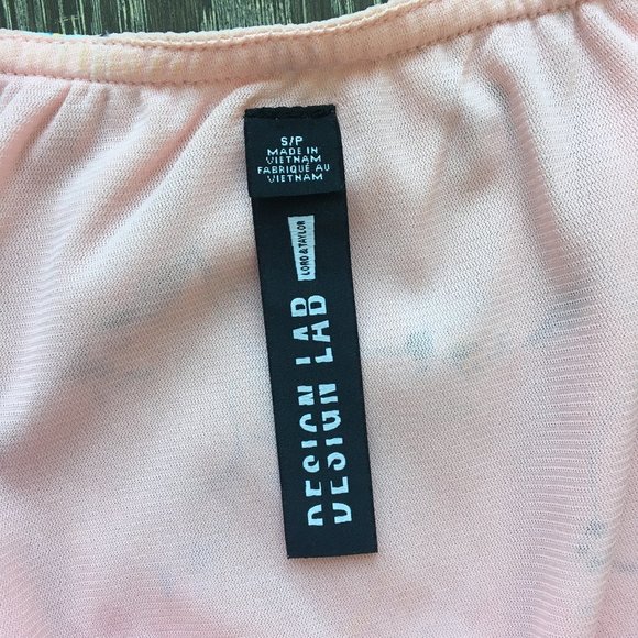 Design Lab Pink Floral Tank Top, Sz S - Picture 3 of 3